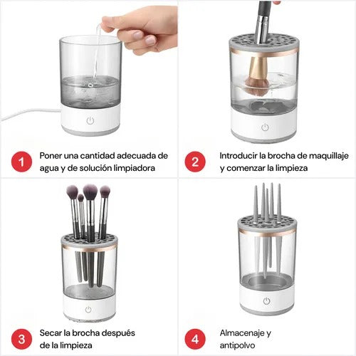 LIMPIADOR ELECTRICO AUTOMATICO DE BROCHAS DE MAQUILLAJE